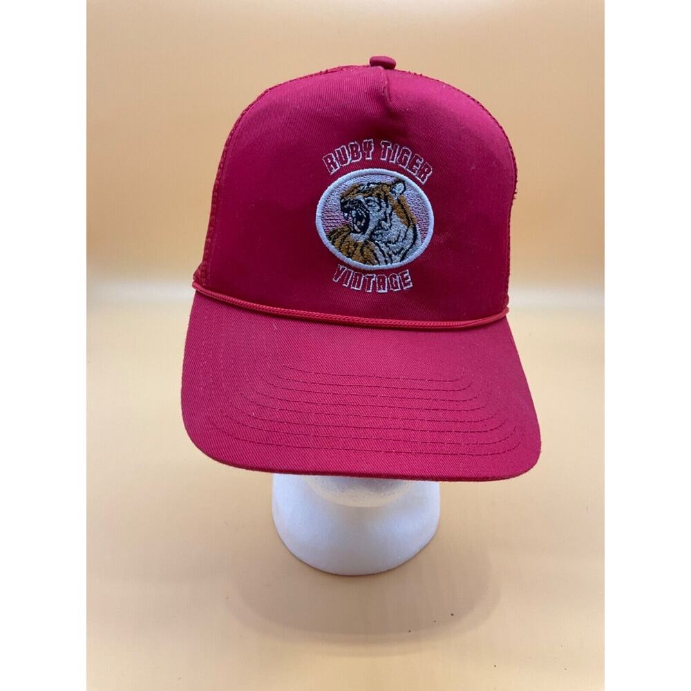 Ruby Tiger Vintage Baseball Trucker Hat Cap Red Adjustable‎